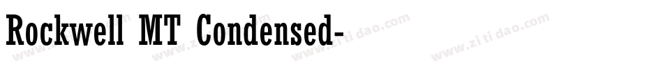 Rockwell MT Condensed字体转换